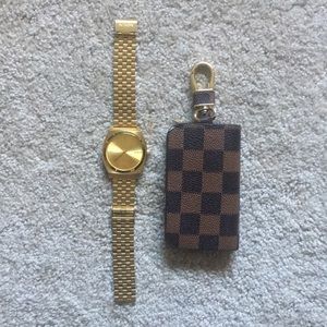 Louis Vuitton Wallet + Nixon Watch
